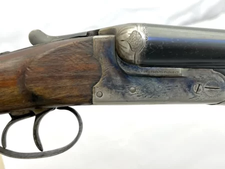 side by side 12ga shotgun Spanish Boxlock SN 19195