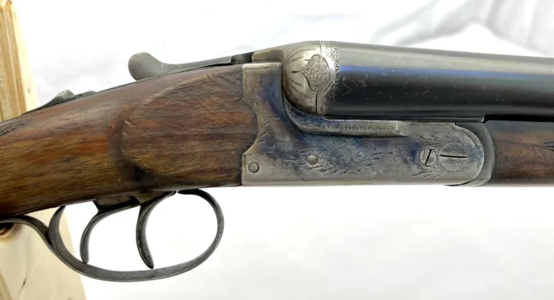 side by side 12ga shotgun Spanish Boxlock SN 19195