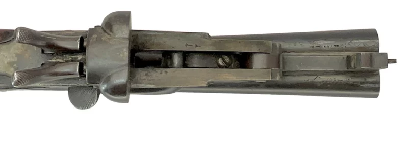 Belgium 410 side by side shotgun external hammer, fold-over “poacher’s gun” 35817 - Image 7