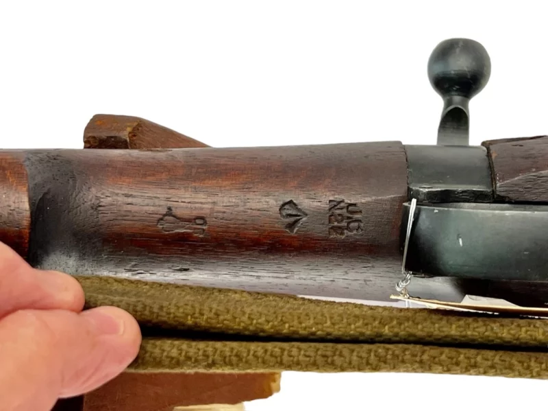 Navy Arms Enfield #4 Mk 1* .303 World War II French Resistance 1944 Dated "BS" marked matching serial number bolt PP 1636 - Image 19