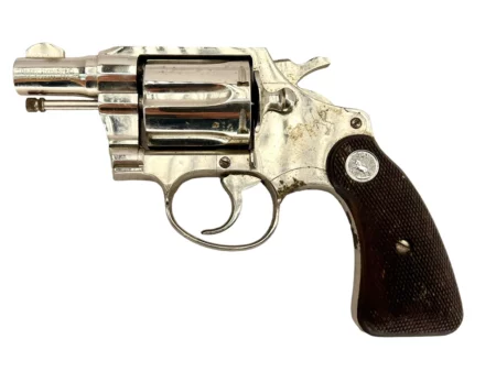 Colt Detective Special revolver 2" nickel .38 Spl., 2nd Issue, 1965 Mfg SN 871077