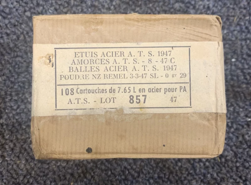 7.65L (French Long) Vintage ammo 108rds. Sealed paper pak - Image 2