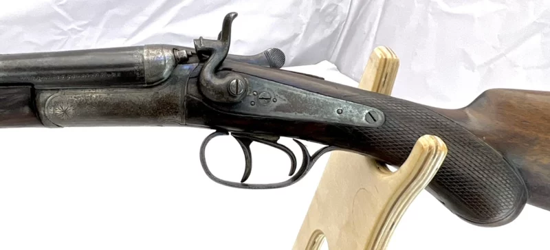 side by side 410ga hammer shotgun Belgium made SN 26941 - Image 9