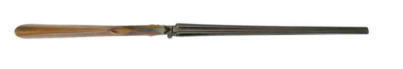 Belgium 410 side by side shotgun external hammer, fold-over “poacher’s gun” 38320 - Image 4