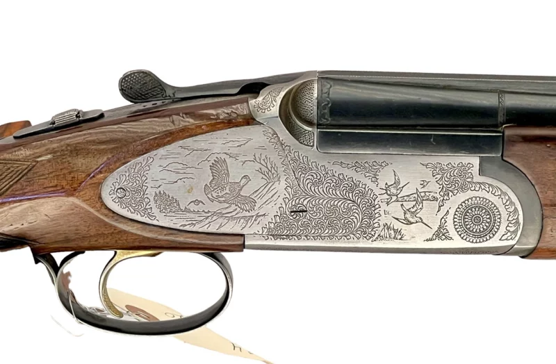 12ga O/U full side lock shotgun Emilio Rizzini Italian made single trigger VG condition - Image 4