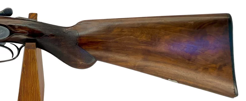 British Side by Side 12ga shotgun Bolton & Co. Southport Armoury Damascus Sidelock - Image 10