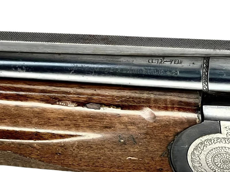 12ga O/U full side lock shotgun Emilio Rizzini Italian made single trigger fixed chokes good condition - Image 12