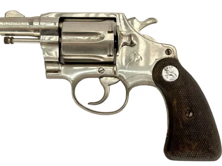 Colt Detective Special revolver 2" nickel .38 Spl., 2nd Issue, 1970 Mfg SN A44956