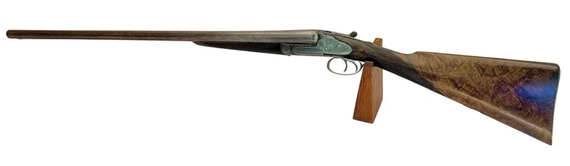 British Army & Navy sidelock side by side 12ga shotgun Damascus - Image 11