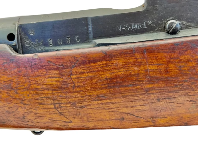 Navy Arms Enfield #4 Mk 1* .303 World War II French Resistance 1944 Dated "BS" marked matching serial number bolt PP 1036 - Image 21