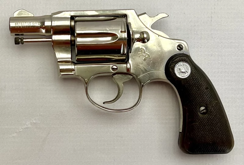 Colt Detective Special revolver 2" nickel .38 Spl., 2nd Issue 1968 Mfg SN 991234 - Image 3