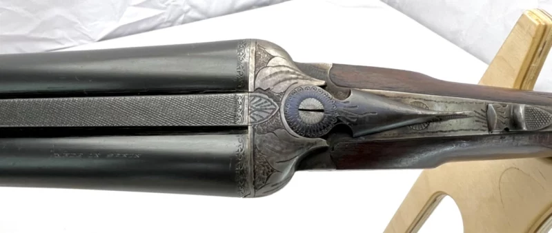 side by side 12ga shotgun Spanish Boxlock SN 19195 - Image 8