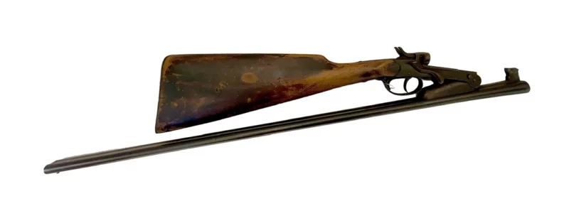 Belgium 410 side by side shotgun external hammer, fold-over “poacher’s gun” 3641 - Image 6