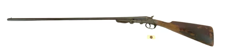 Belgium 410 side by side shotgun external hammer, fold-over “poacher’s gun” 3641 - Image 3