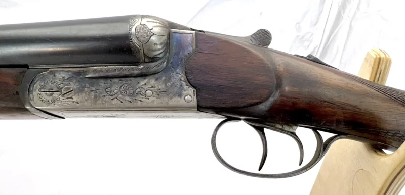side by side 12ga shotgun Spanish Boxlock SN 19195 - Image 5