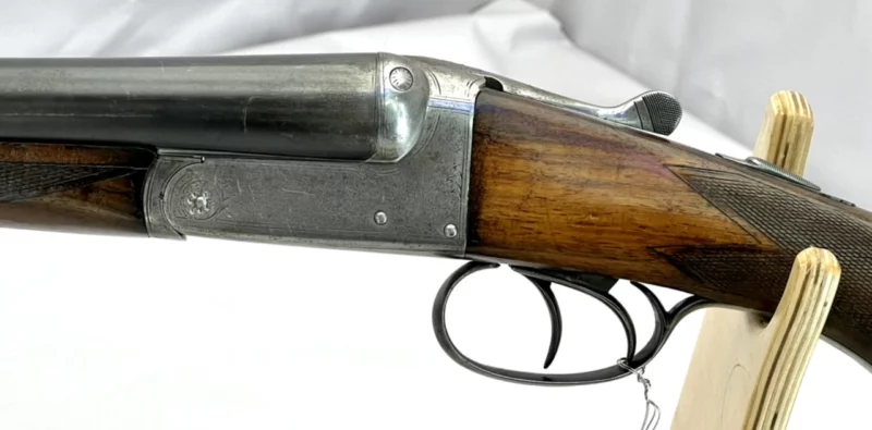 side by side 12ga shotgun British Frederick Williams Extractor Boxlock SN 153443 - Image 5