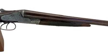 British Side by Side 12ga shotgun Bolton & Co. Southport Armoury Damascus Sidelock