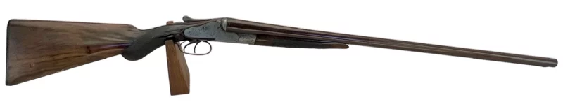 British Side by Side 12ga shotgun Bolton & Co. Southport Armoury Damascus Sidelock