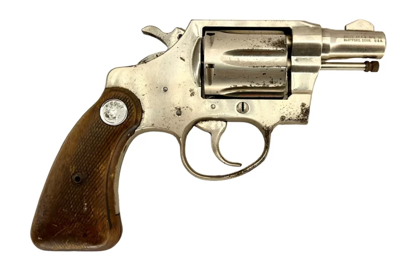 Colt Detective Special revolver 2" nickel .38 Spl., 2nd Issue, 1966 Mfg SN 904061 - Image 2