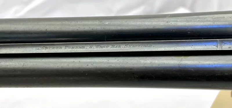 side by side 12ga shotgun British Arthur Turner Extractor Boxlock SN 11068 - Image 6