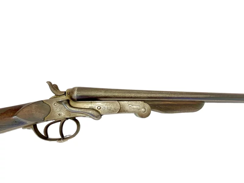 Belgium 410 side by side shotgun external hammer, fold-over “poacher’s gun” 36934 - Image 5