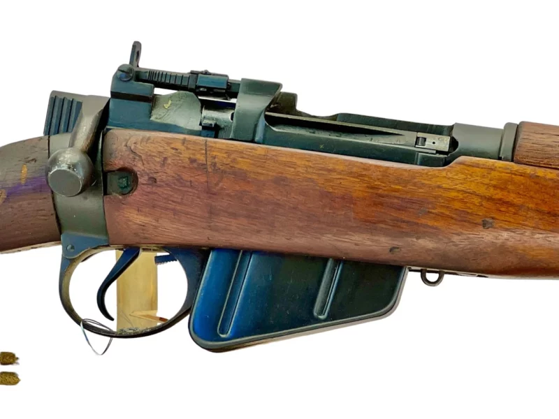 Navy Arms Enfield #4 Mk 1* .303 World War II French Resistance1944 Dated "BS" and "PP" marked matching serial number bolt PP 1016 - Image 12