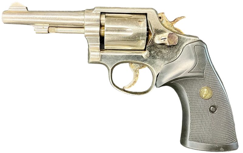 Smith & Wesson Model 10-2 Revolver 38 Special 4 inch Nickel C561955 - Image 2