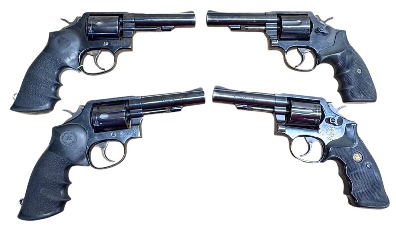 Smith & Wesson Model 10-10 Polymer grip, blued, 4" heavy barrel .38Spl VG-EX