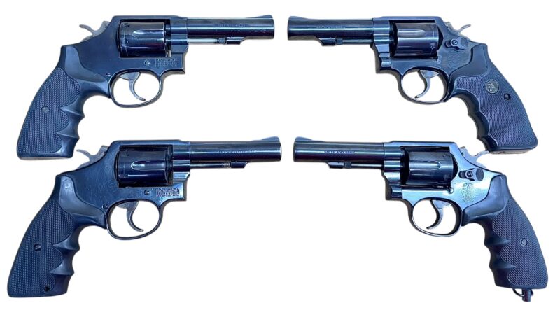 Smith & Wesson Model 10-10 Polymer grip, blued, 4" heavy barrel .38Spl Excellent condition