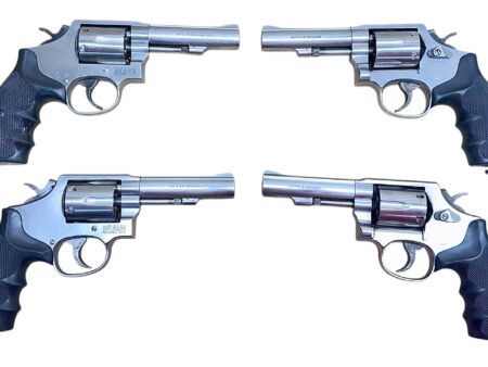 Smith & Wesson Model 64-5 Polymer grips, stainless steel, heavy target 4" barrel .38Spl VG-EX condition
