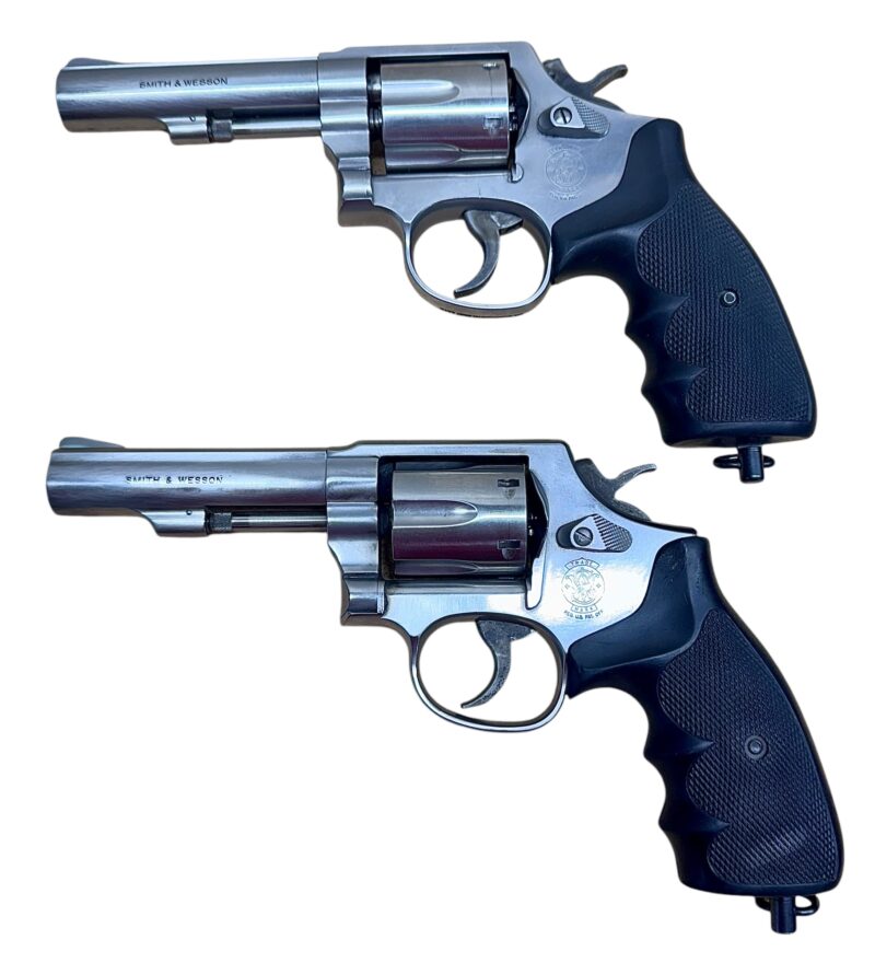 Smith & Wesson Model 64-5 Polymer grips, stainless steel, heavy target 4" barrel .38Spl VG-EX condition - Image 2