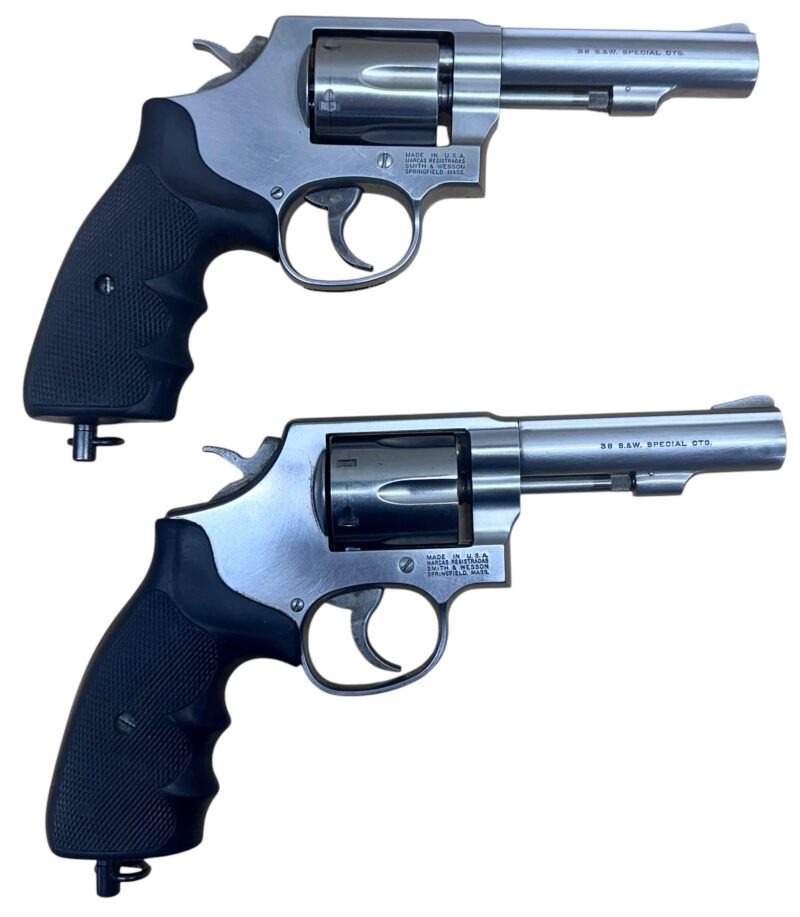 Smith & Wesson Model 64-6 Polymer grips, stainless steel, heavy target 4" barrel .38Spl VG-EX Condition - Image 3