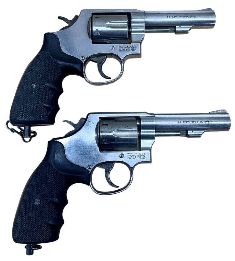 Smith & Wesson Model 64-6 Polymer grips, stainless steel, heavy target 4" barrel .38Spl Excellent condition - Image 4
