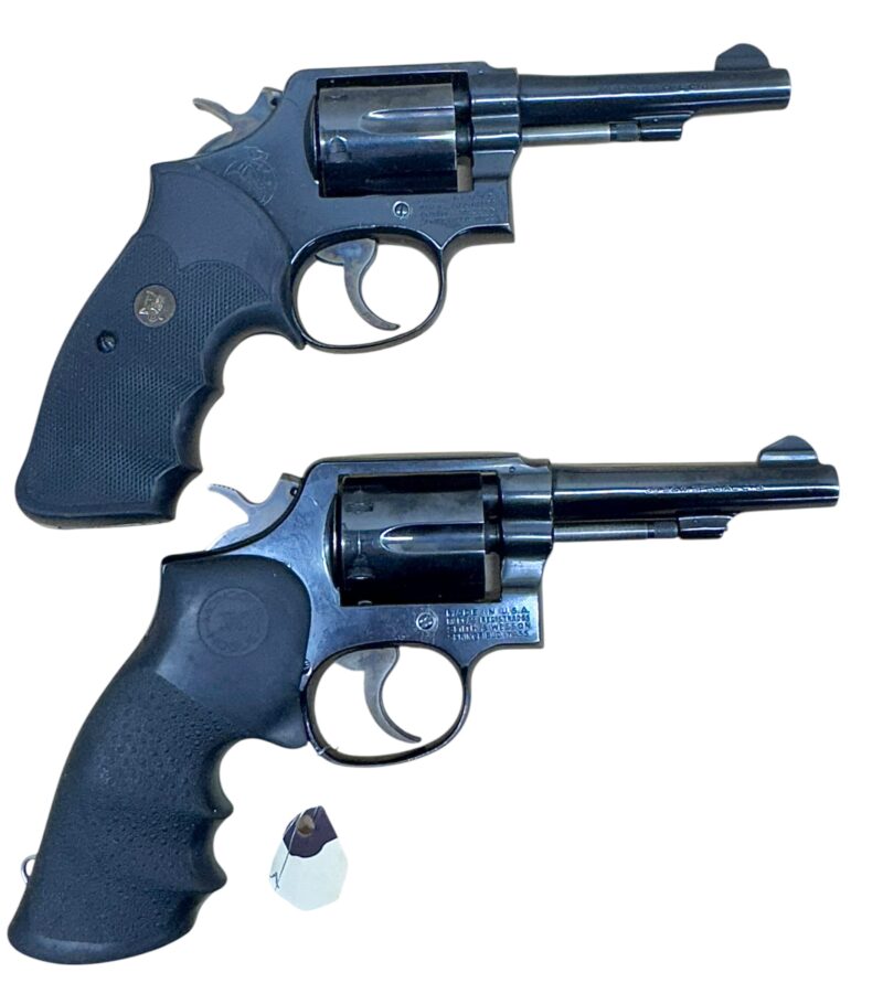 Smith & Wesson Model 10-7 Polymer grips, blued, 4" barrel .38Spl EX condition - Image 3