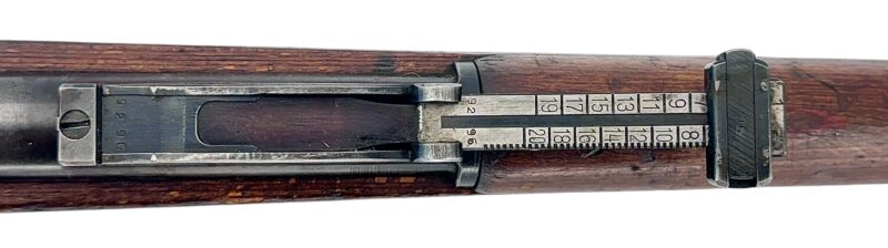 Mauser K98 K Original German WWII DOU 42 Matching TG, floor plate, bands, rear sight - Image 4