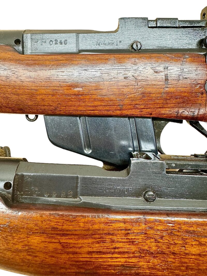 Navy Arms #4 Mk I* .303 WWII 1944 Dated rifle "BS" and "PP" marked non matching serial number bolt VG cond. - Image 13