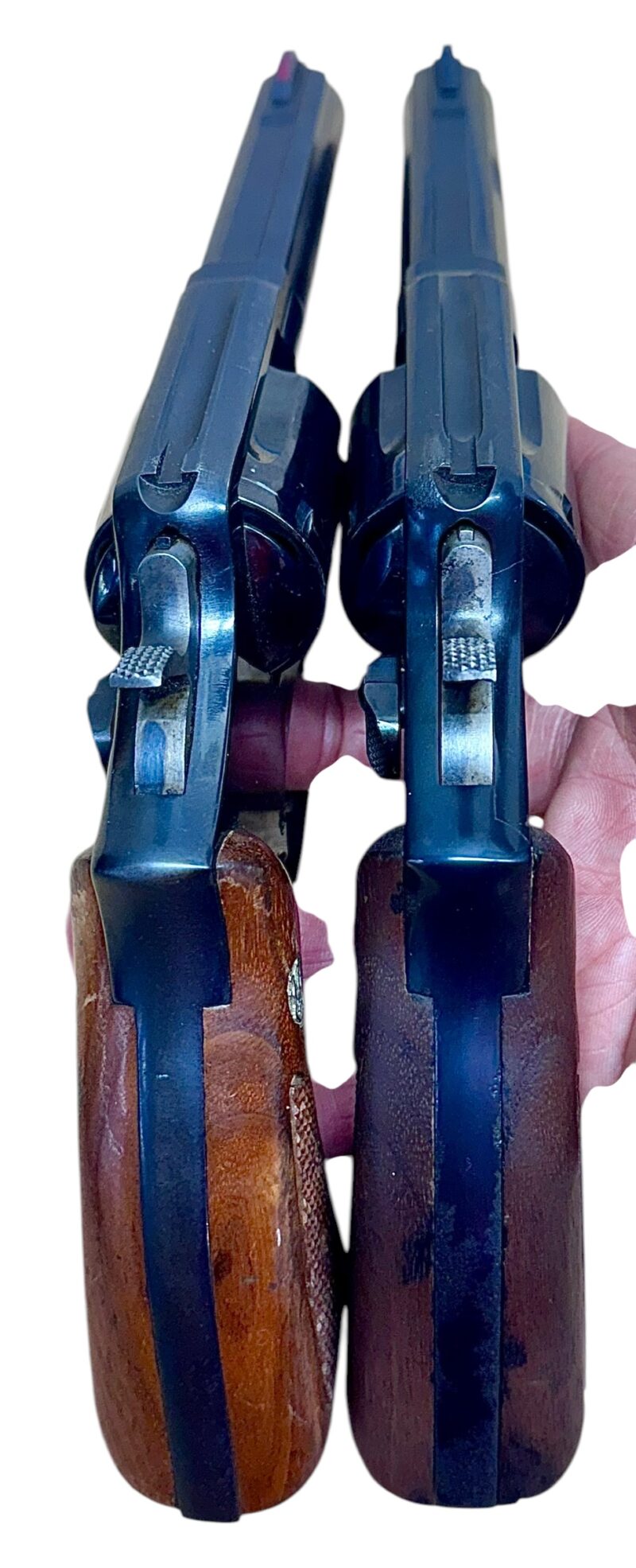 Smith & Wesson Model 10-10 Wood grips, blued, 4" heavy barrel .38Spl VG condition - Image 6