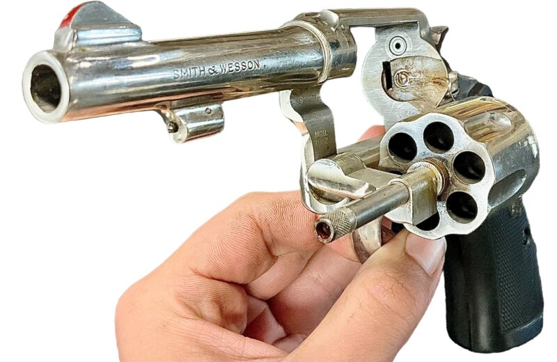 Smith & Wesson Model 10-2 Revolver 38 Special 4 inch Nickel C561955 - Image 7