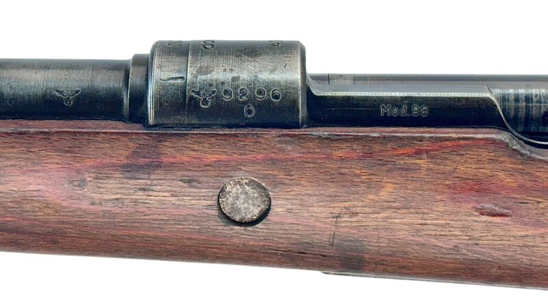 Mauser K98 K Original German WWII DOU 42 Matching TG, floor plate, bands, rear sight - Image 6