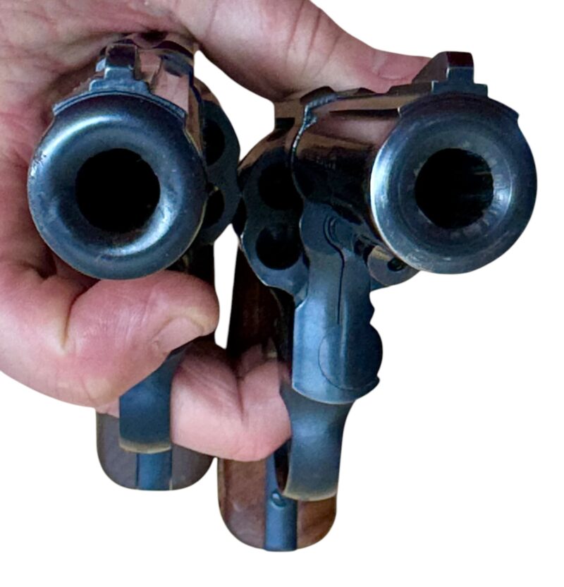 Smith & Wesson Model 10-10 Wood grips, blued, 4" heavy barrel .38Spl VG condition - Image 7