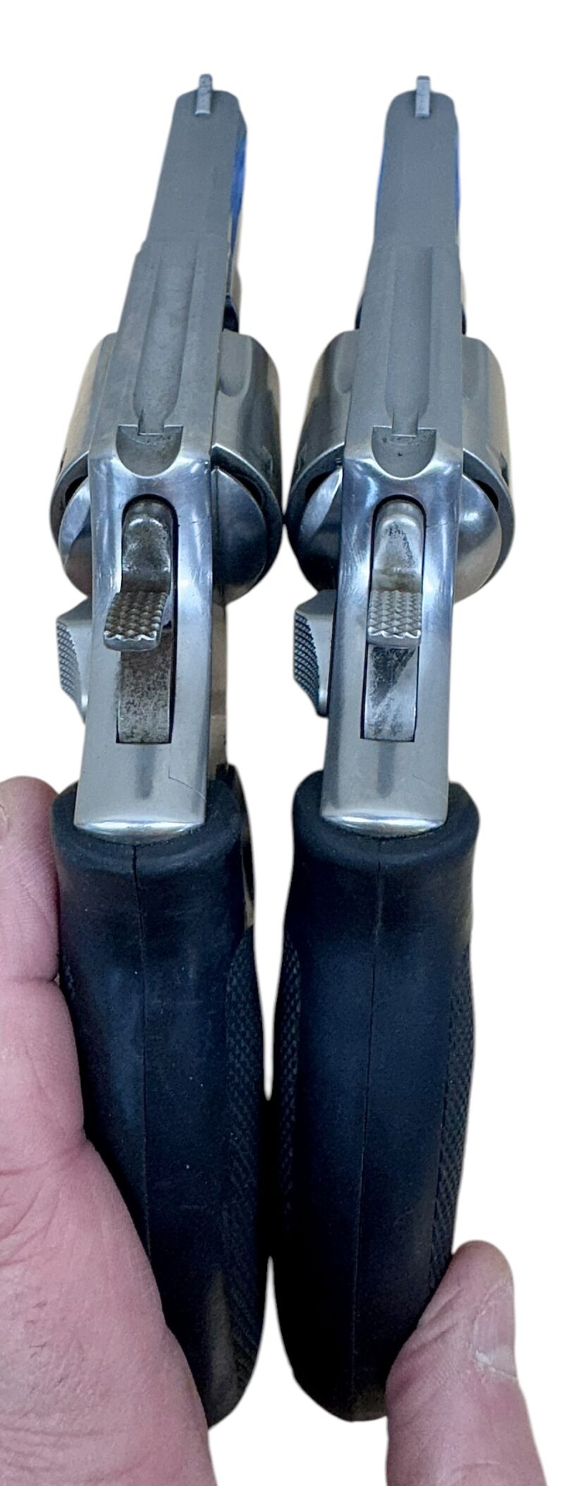 Smith & Wesson Model 64-6 Polymer grips, stainless steel, heavy target 4" barrel .38Spl VG-EX Condition - Image 6