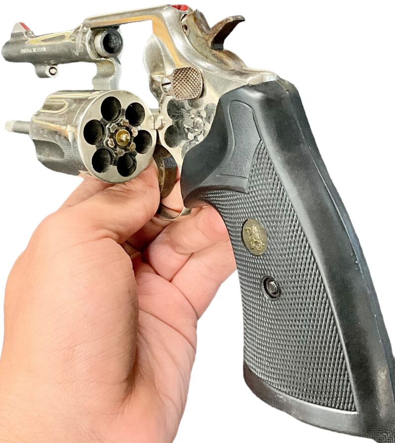 Smith & Wesson Model 10-2 Revolver 38 Special 4 inch Nickel C561955 - Image 8