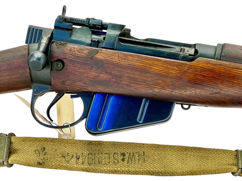 Navy Arms Enfield #4 Mk 1* .303 World War II French Resistance 1944 Dated "BS" and "PP" marked matching serial number bolt PP 0829 - Image 11
