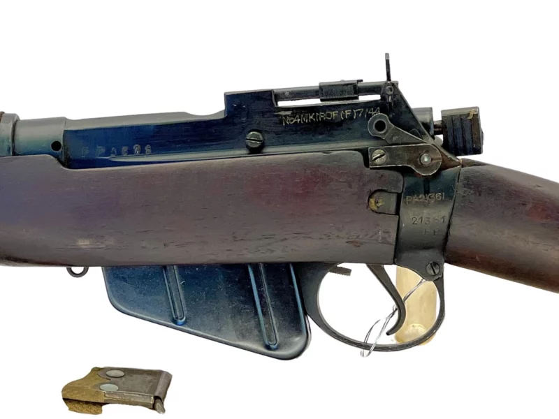 Navy Arms Enfield #4 Mk 1 .303 World War II French Resistance,1944 date "PP" marked, ROF(F) with matching bolt SN PP 0675 - Image 18