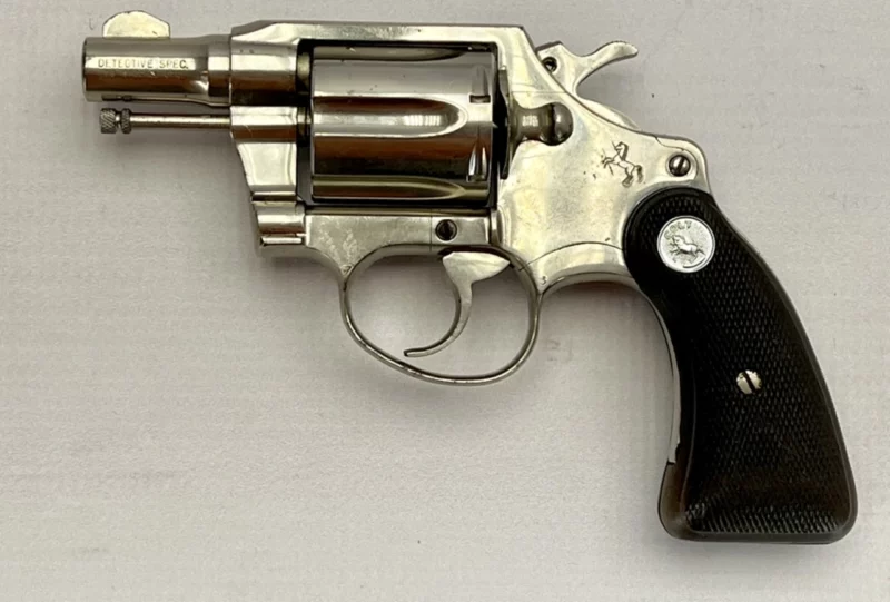Colt Detective Special revolver 2" nickel .38 Spl., 2nd Issue 1964 Mfg SN 903464 - Image 3