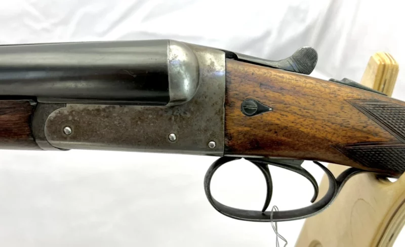 side by side 12ga shotgun British W. Cox and Sons Extractor Boxlock SN 2025 - Image 5