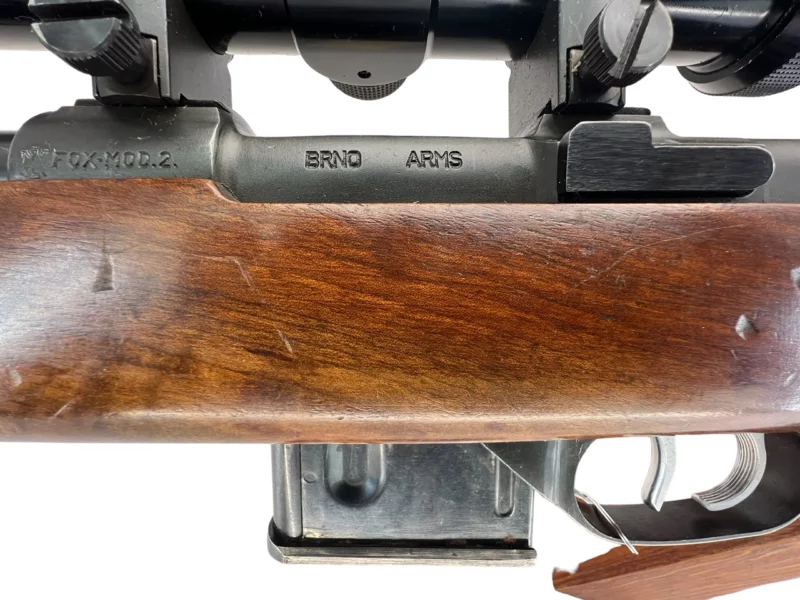Czech BRNO Fox Model 2 bolt action rifle w/Tasco scope .222 REM. - Image 5