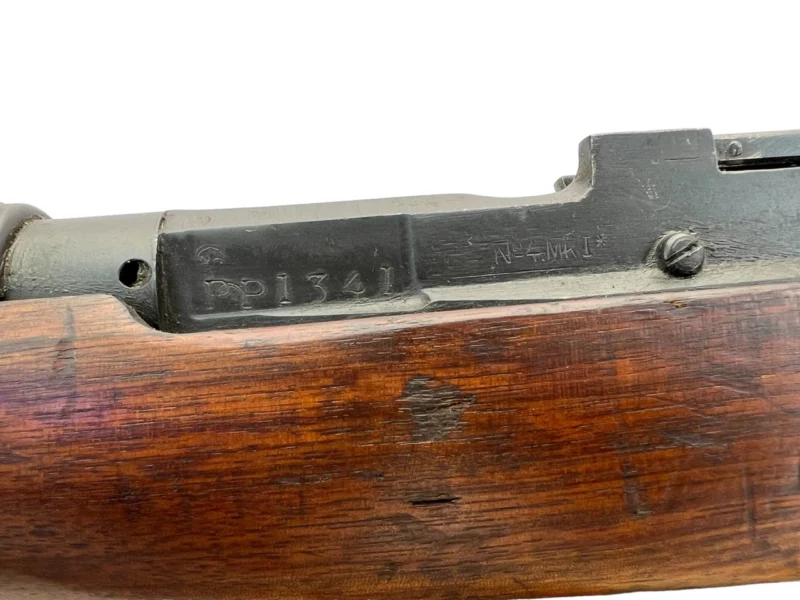 Navy Arms Enfield #4 Mk 1* .303 World War II French Resistance1944 Dated "BS" and "PP" marked non-matching serial number bolt PP 1341 - Image 20