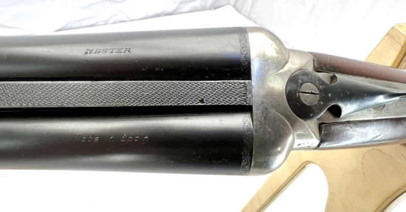 side by side 12ga shotgun Spanish Master Boxlock SN 115037 - Image 7