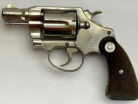 Colt Detective Special revolver 2" nickel .38 Spl., 2nd Issue 1971 Mfg SN B46404